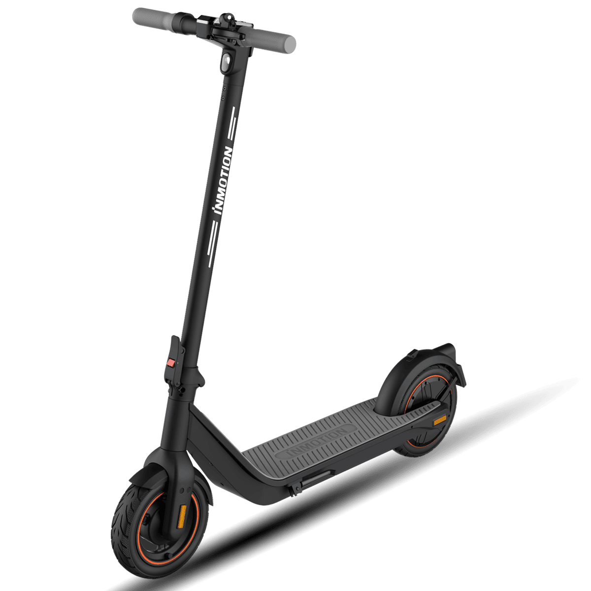 INMOTION Air Pro electric scooter with sleek design and orange accents.