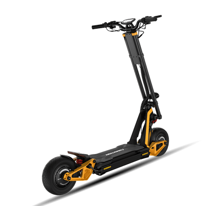 INMOTION RS electric scooter with yellow accents and unique transformation design.