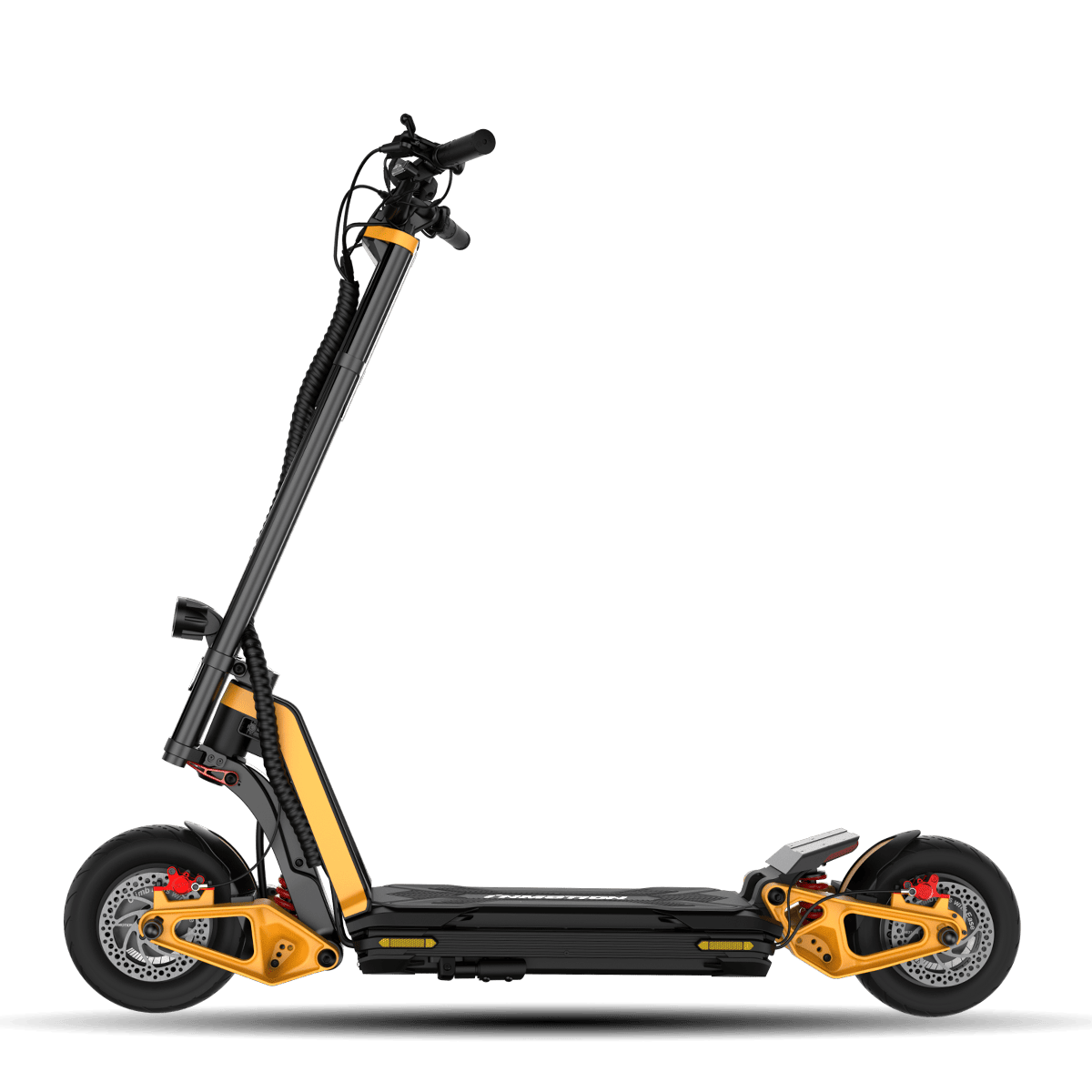 Side view of INMOTION RS scooter emphasizing its unique transformation design.