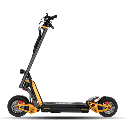 Side view of INMOTION RS scooter emphasizing its unique transformation design.